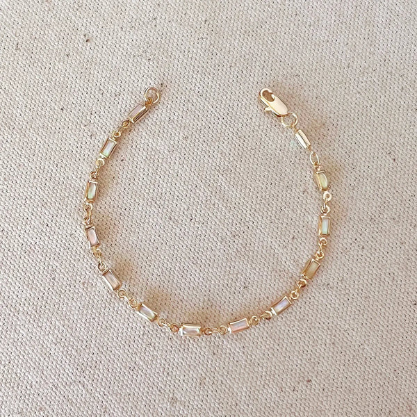 18K Gold Filled Opal Bracelet