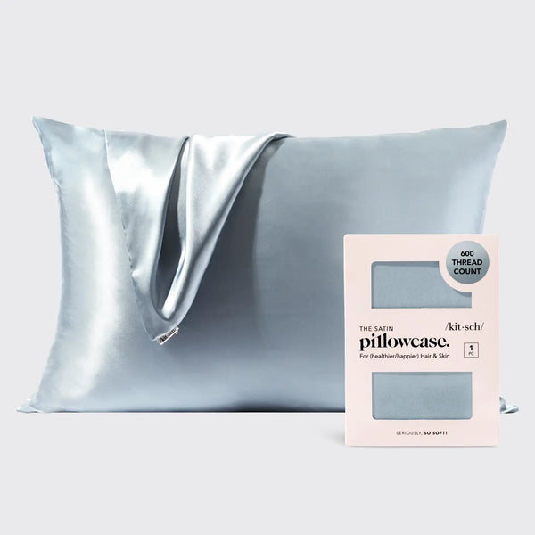 Hazy Blue Satin Pillowcase