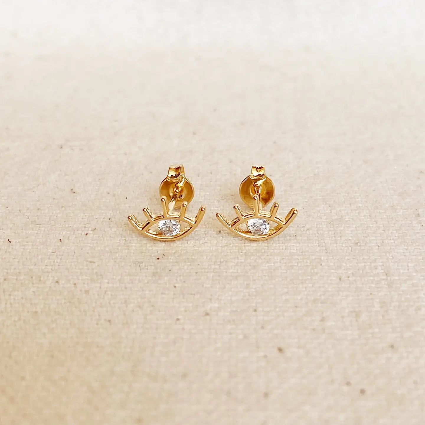 18K Gold Filled Eye Studs