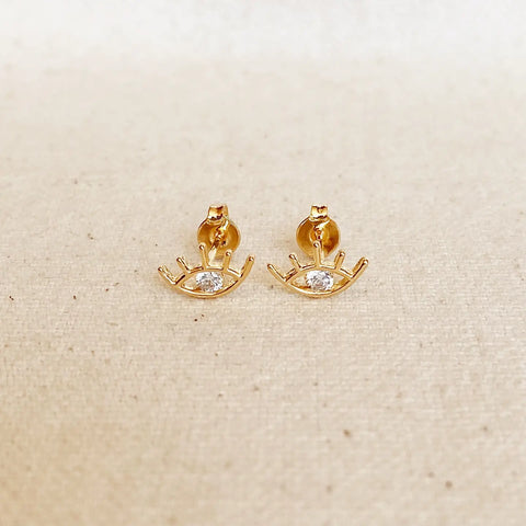 18K Gold Filled Eye Studs